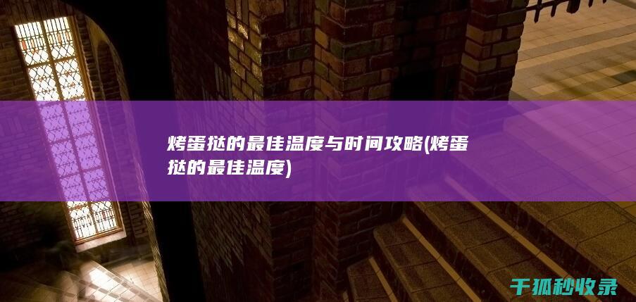 烤蛋挞的最佳温度与时间攻略 (烤蛋挞的最佳温度)