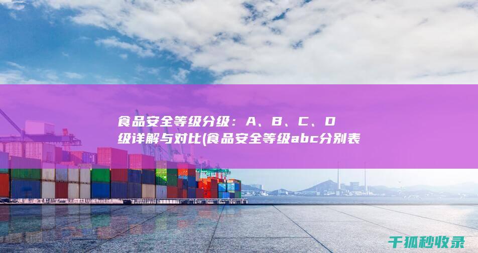 食品安全等级分级：A、B、C、D级详解与对比 (食品安全等级abc分别表示)