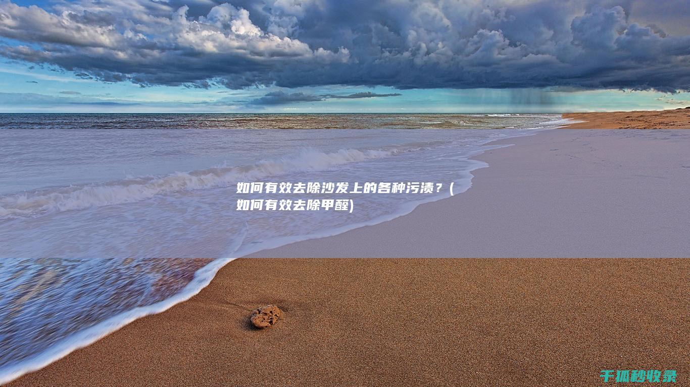 如何有效去除沙发上的各种污渍？ (如何有效去除甲醛)