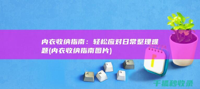 内衣收纳指南：轻松应对日常整理难题 (内衣收纳指南图片)