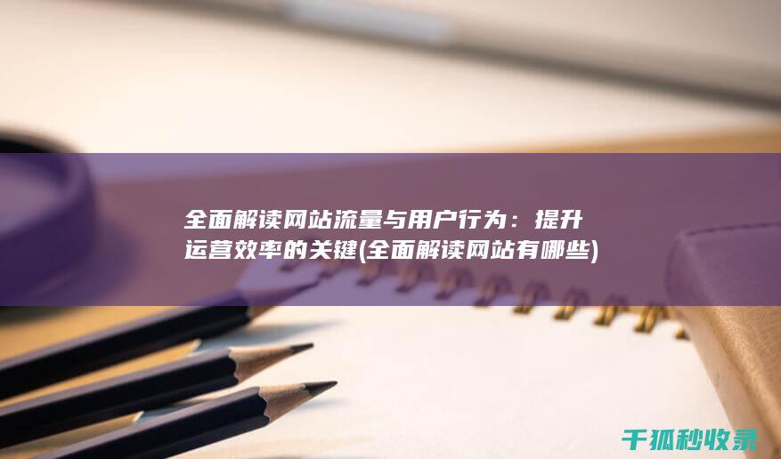 全面解读网站流量与用户行为：提升运营效率的关键 (全面解读网站有哪些)