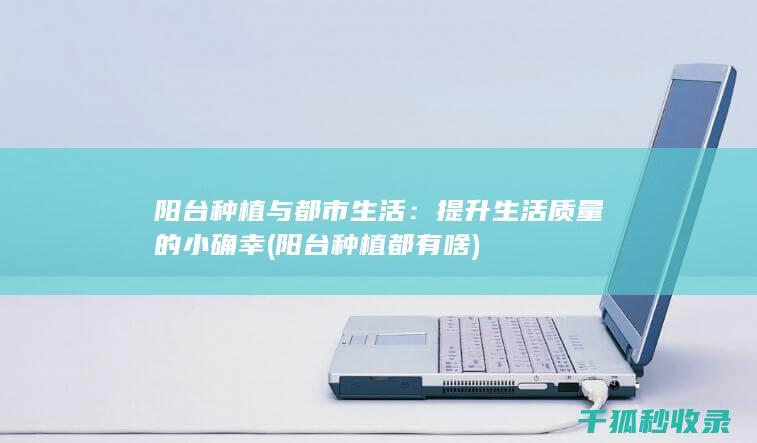 阳台种植与都市生活：提升生活质量的小确幸 (阳台种植都有啥)